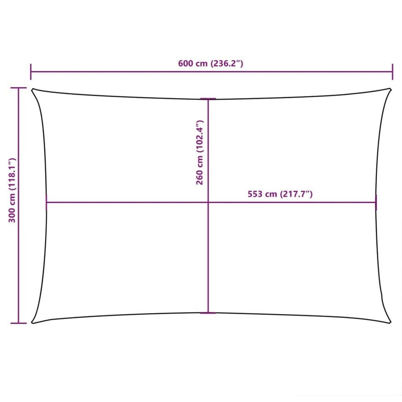 Parasole a Vela in Tessuto Oxford 3×6 m Blu - Image 183 of 250