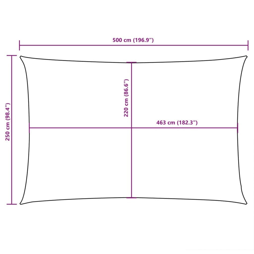 Parasole a Vela Oxford Rettangolare 2,5×5 m Blu - Image 145 of 250