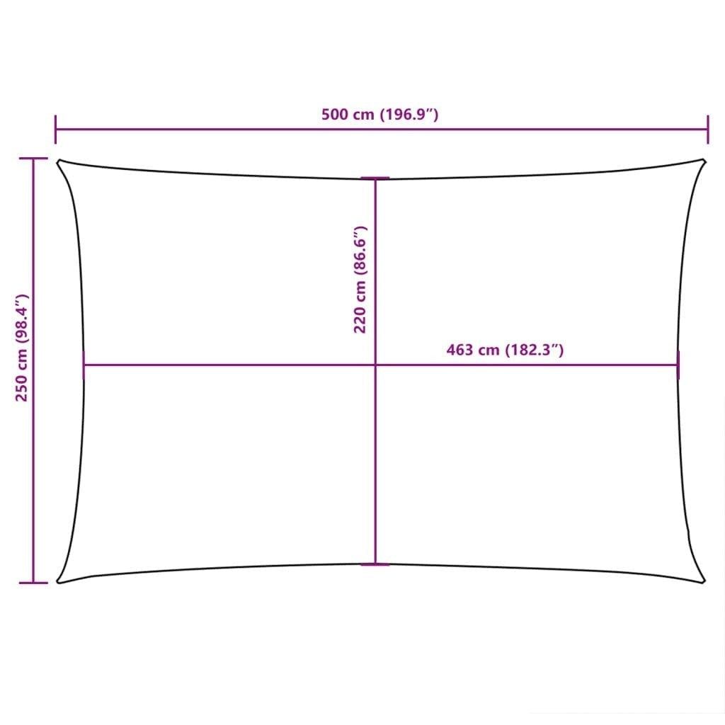 Parasole a Vela Oxford Rettangolare 2,5×5 m Blu - Image 152 of 250