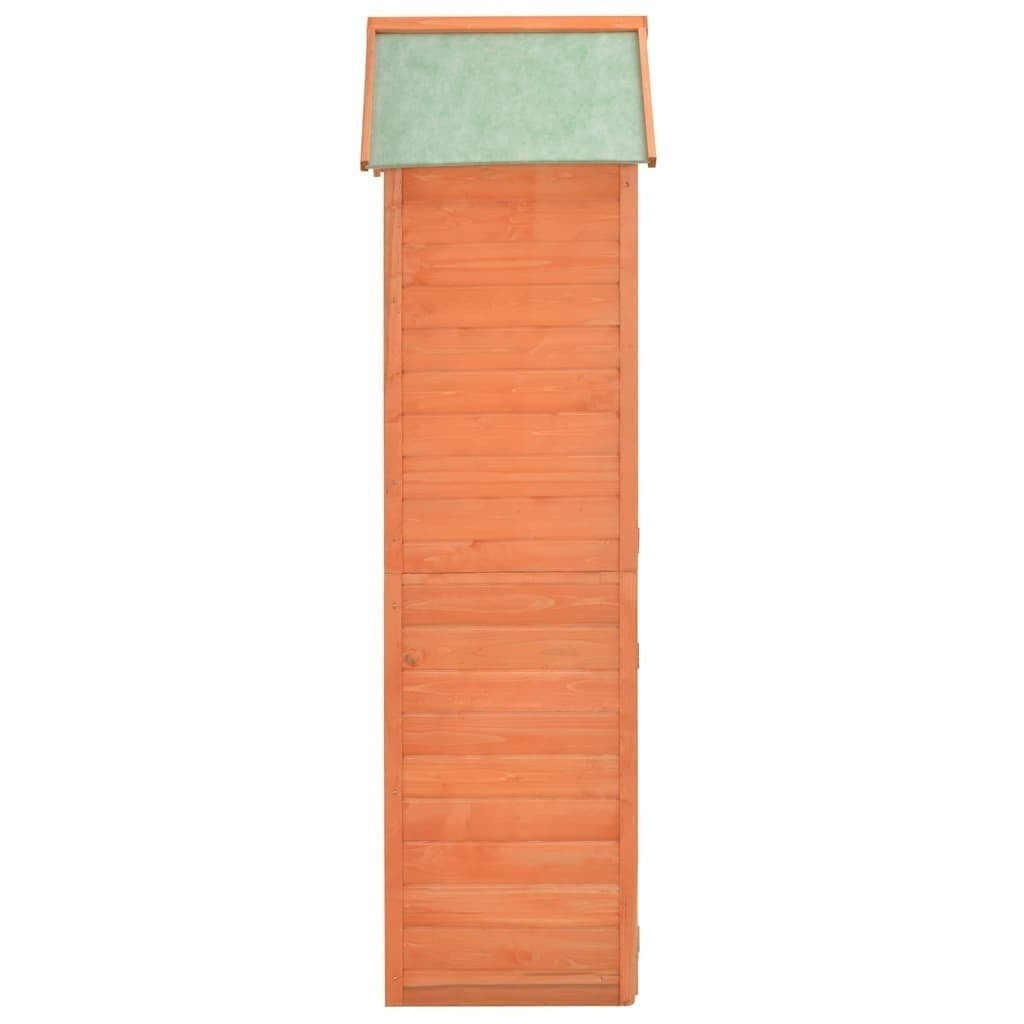 vidaXL Wooden Tool Shed 71x60x213 cm Brown - Image 127 of 250