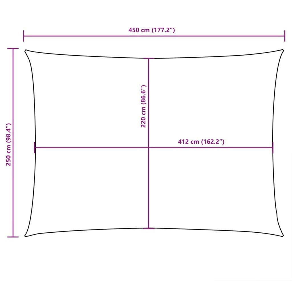 Parasole a Vela Oxford Rettangolare 2,5×4,5 m Arancione - Image 176 of 250