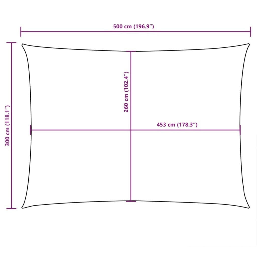 Parasole a Vela Oxford Rettangolare 3×5 m Antracite - Image 36 of 250