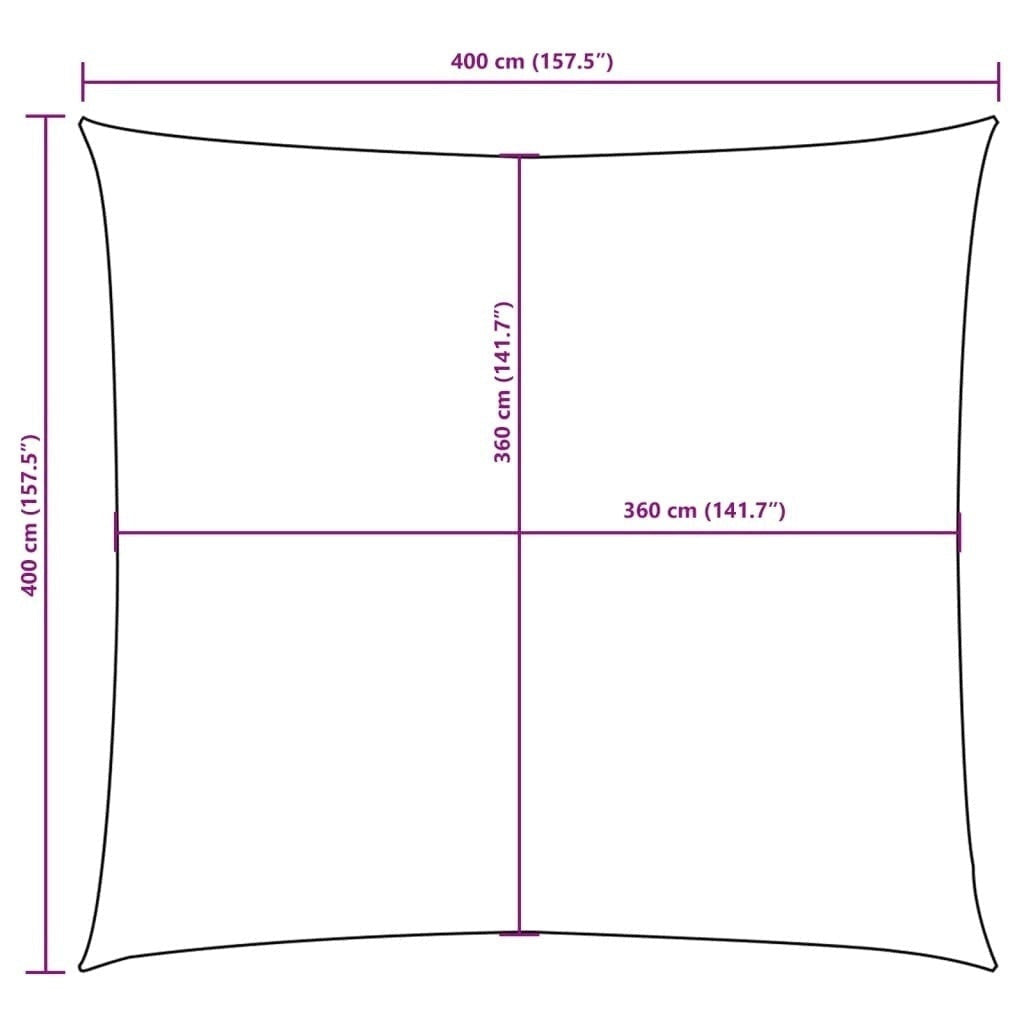 vidaXL Oxford Fabric Sun Shade Sail 4x4 m Brown - Image 237 of 250