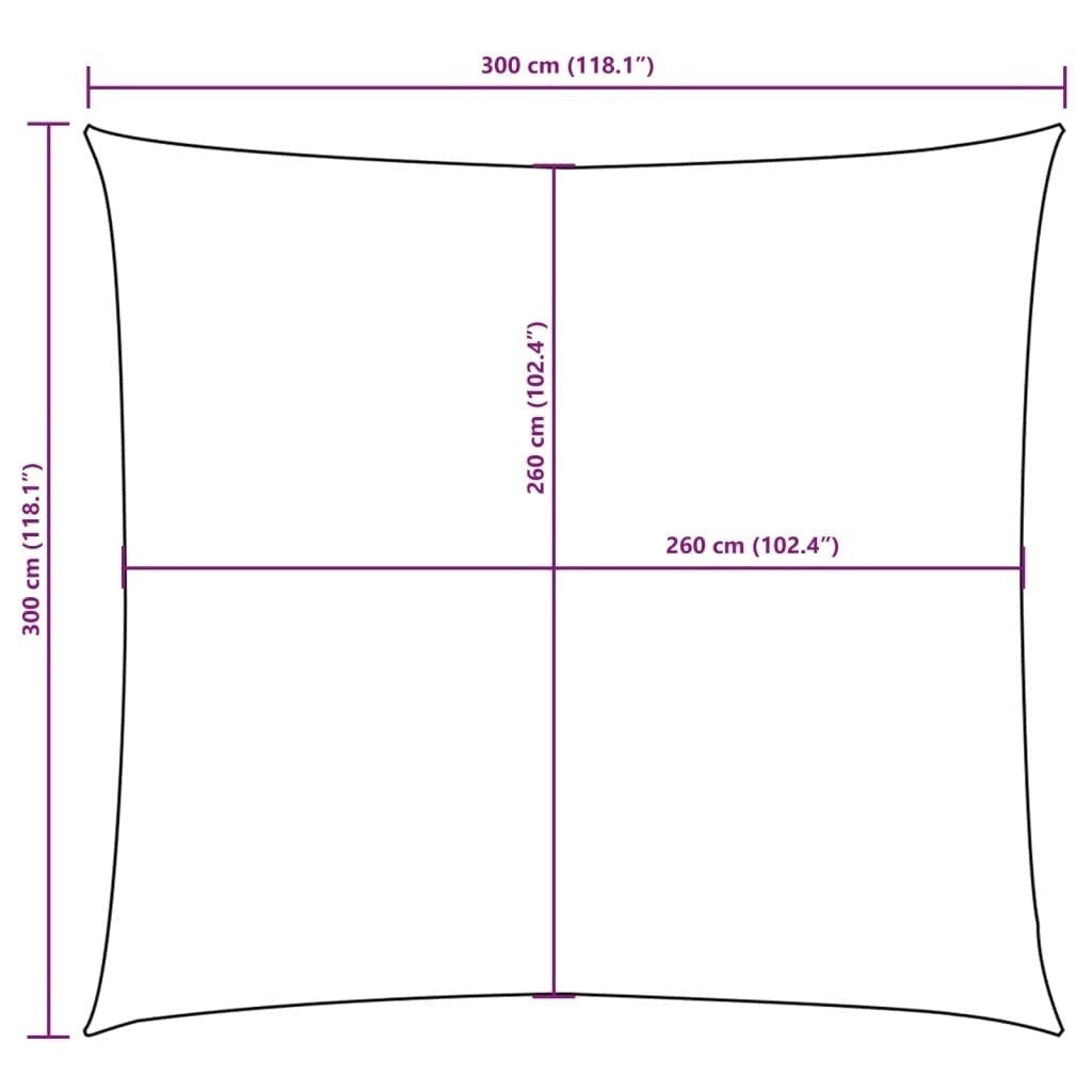 vidaXL Vela parasol cuadrada de tejido Oxford con revestimiento de PU 3x3 m Antracita - Image 123 of 250
