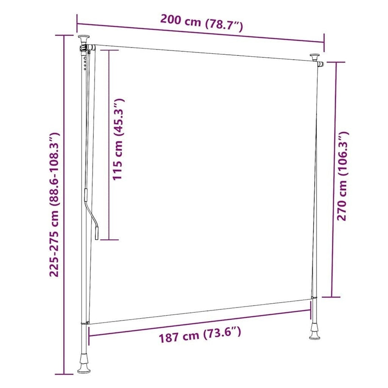 Tenda a Rullo per Esterni 200×270 cm Crema - Image 207 of 250