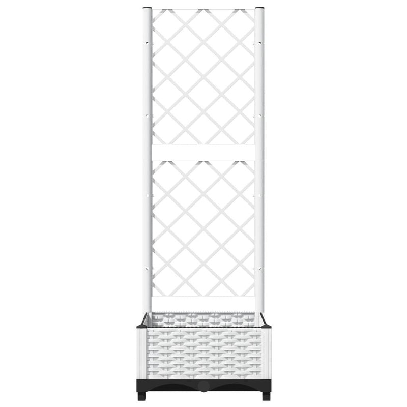 Fioriera da Giardino con Graticcio in PP 40×40×121,5 cm Bianco - Image 115 of 250