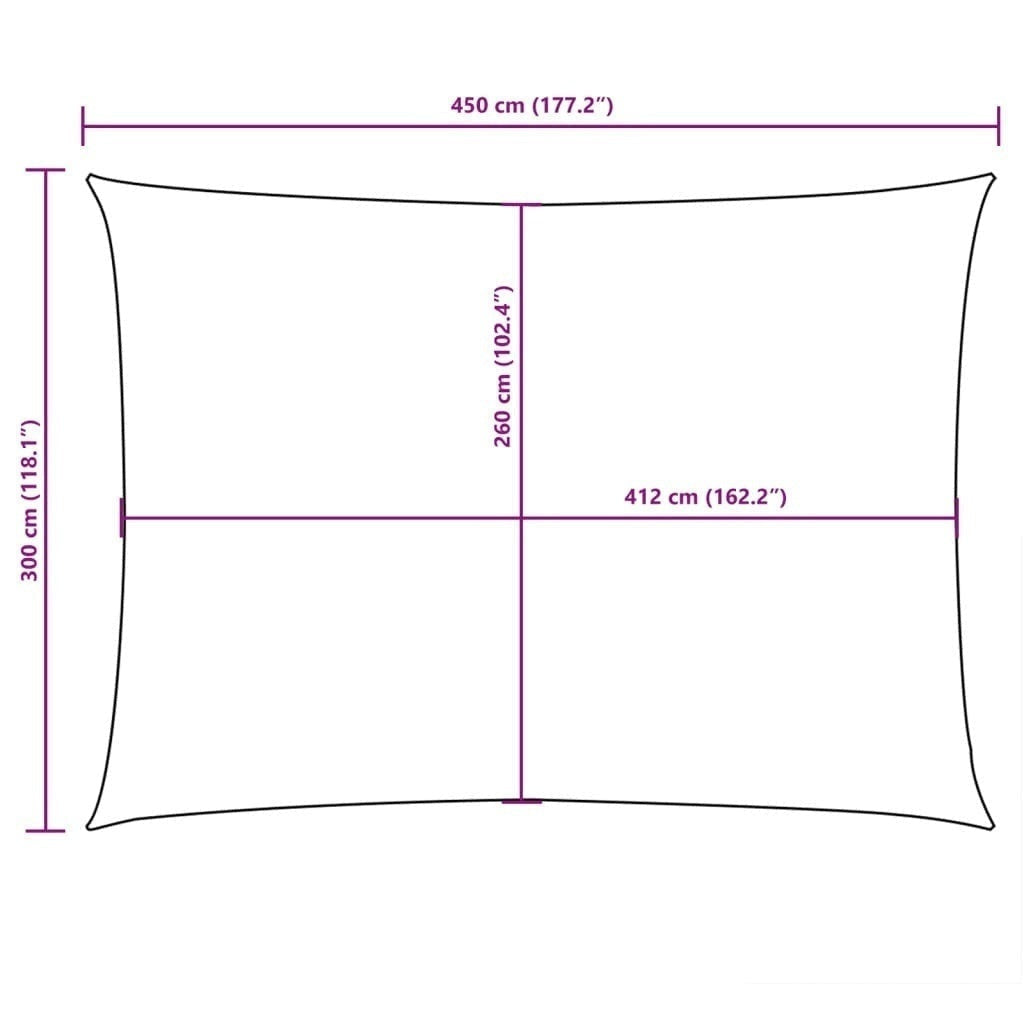 vidaXL Oxford Fabric Sail Shade 3 x 4.5 m Taupe Gray - Image 119 of 250