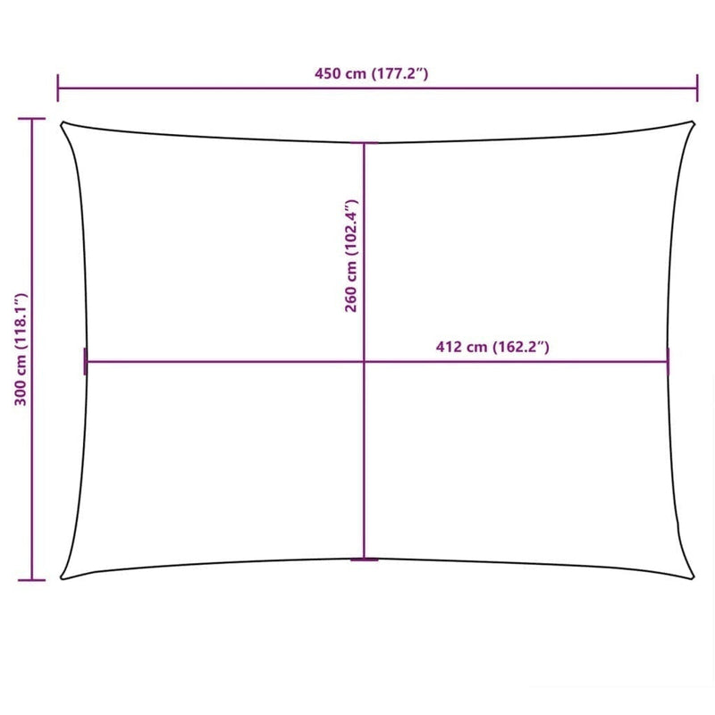 vidaXL Oxford Fabric Shade Sail 3x4.5 m Anthracite - Image 212 of 250