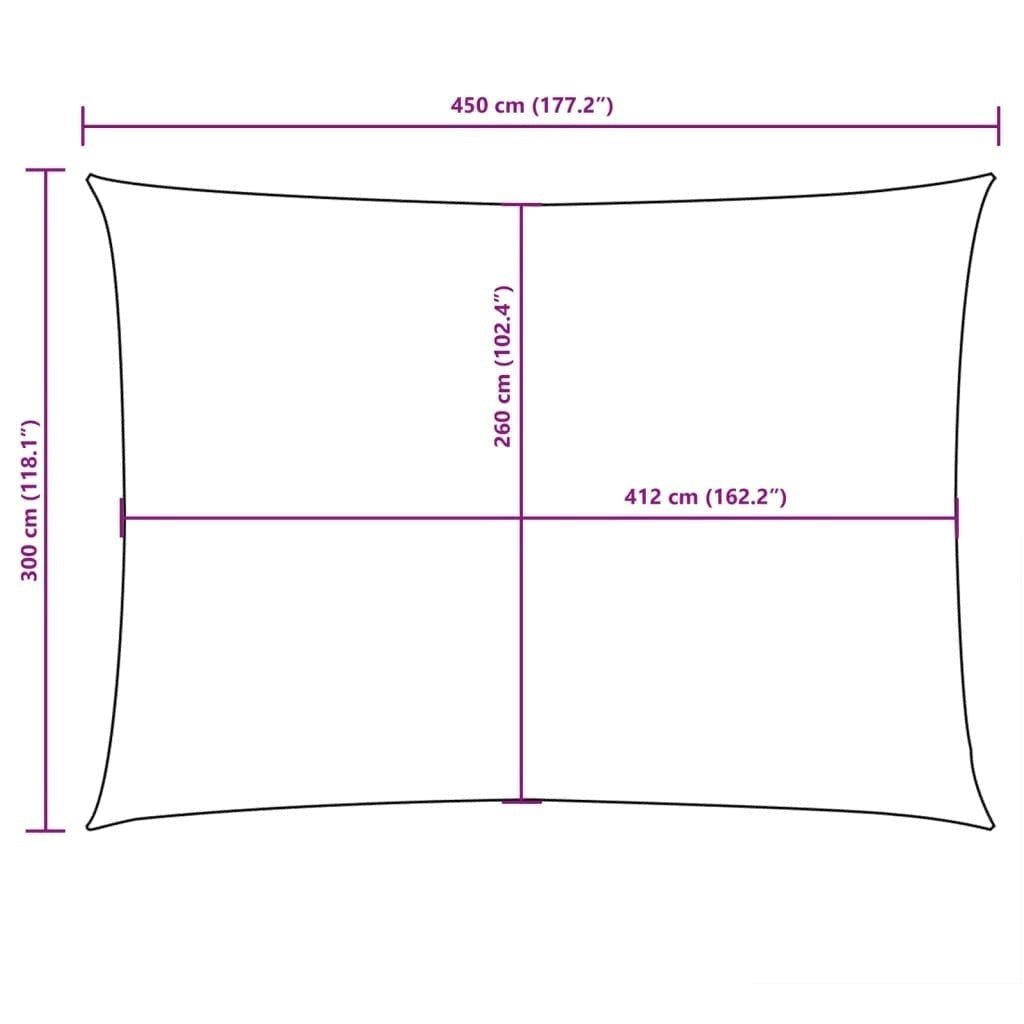vidaXL Oxford Fabric Shade Sail 3x4.5 m Anthracite - Image 241 of 250
