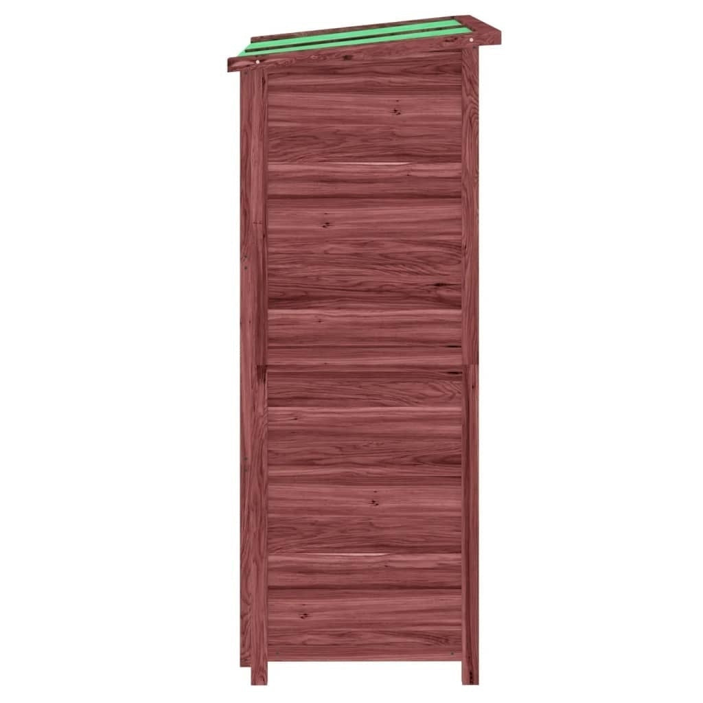 vidaXL Solid Pine Wood Garden Shed 83x57x140 cm Moka - Image 163 of 250