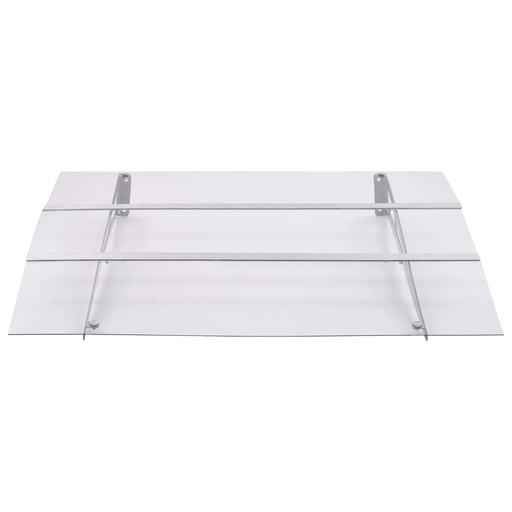vidaXL Door Canopy, 150x90 cm, PET and Steel, Silver and Transparent - Image 115 of 228