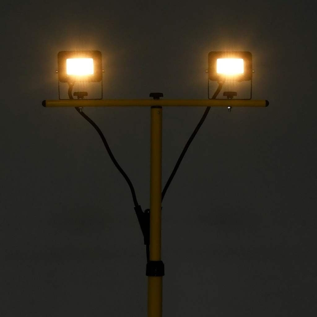 vidaXL LED Spotlight with Tripod 2x10 W, 1400 lm, Adjustable Height (71-164.5 cm), Black and Yellow - Image 179 of 249