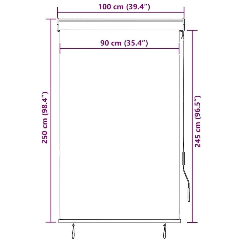 Tenda a Rullo per Esterni 100×250 cm Blu e Bianca - Image 214 of 250