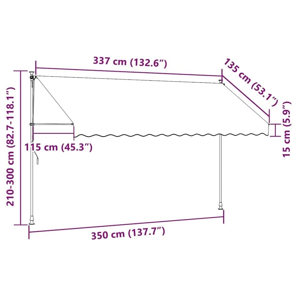 Tenda da Sole Retrattile Manuale 350 cm Antracite - Image 59 of 250