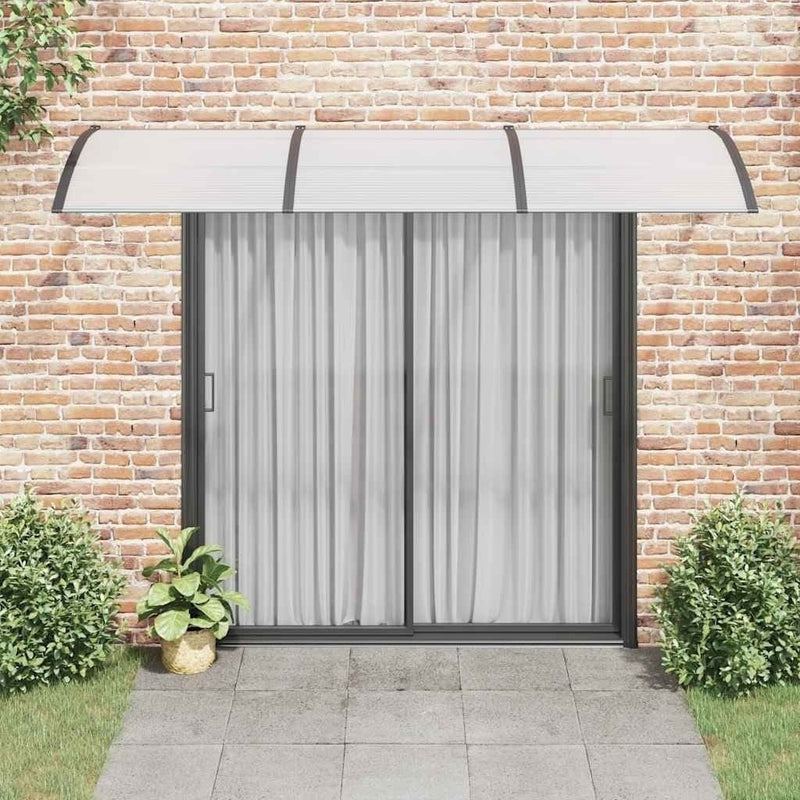 vidaXL Door Canopy, Polycarbonate, 300x100 cm, Black - Image 148 of 226