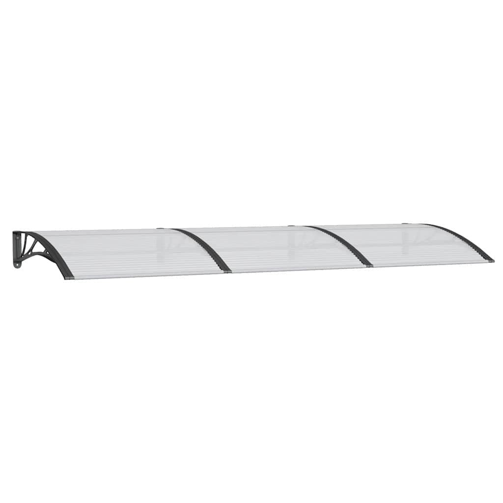 vidaXL Door Canopy, Polycarbonate, 300x100 cm, Black - Image 153 of 226