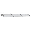 vidaXL Door Canopy, Polycarbonate, 300x100 cm, Black - Image 164 of 226