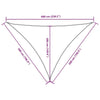 Parasole a Vela Oxford Triangolare 5×5×6 m Bianco - Image 247 of 250