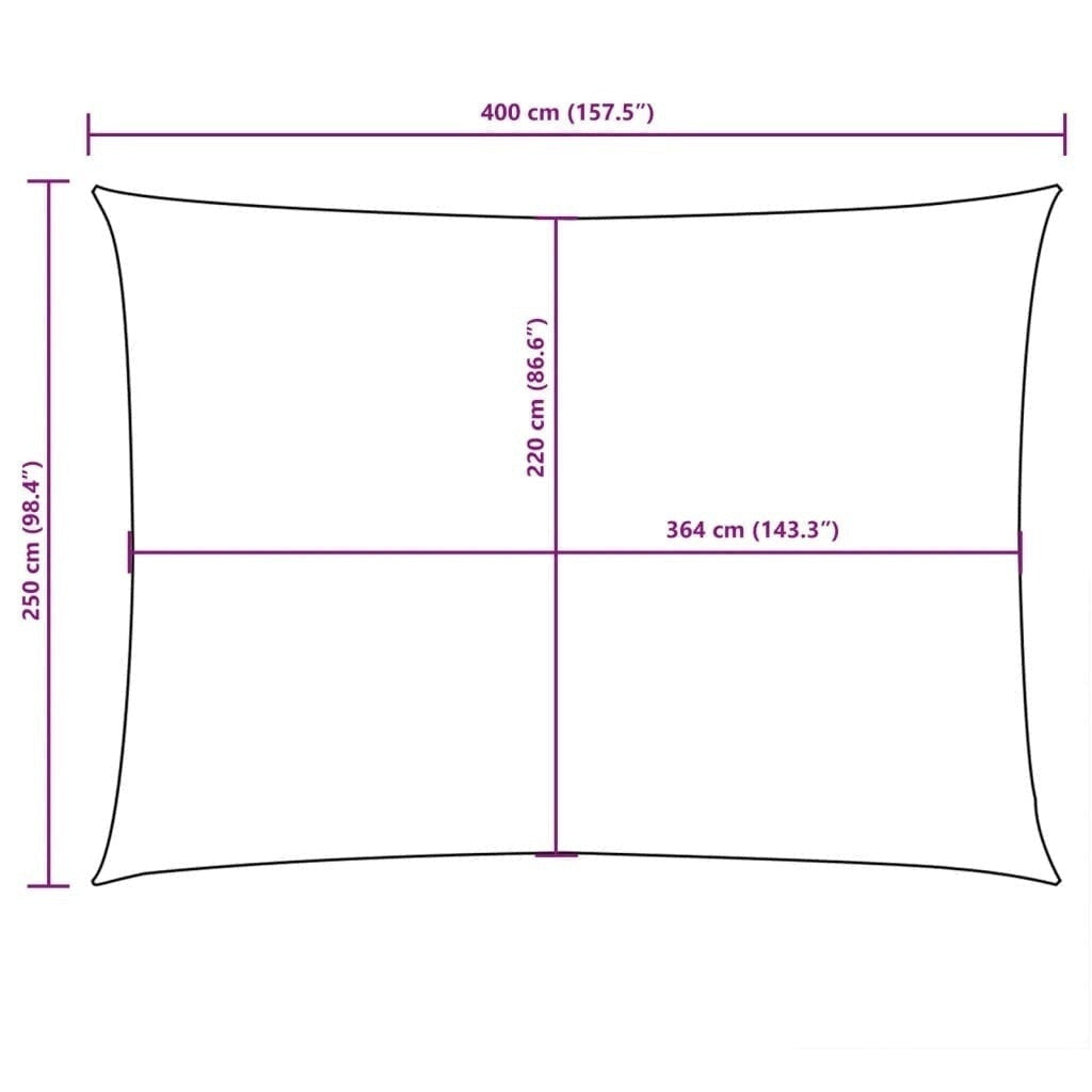 Parasole a Vela Oxford Rettangolare 2,5×4 m Verde Scuro - Image 228 of 250