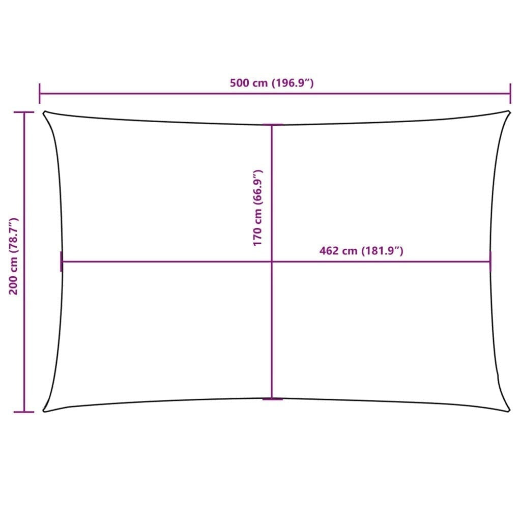 Parasole a Vela in Tessuto Oxford 6×5 m Arancione - Image 249 of 250