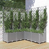 vidaXL Garden Planter with Trellis, PP, 120x40x136cm, Light Grey - Image 170 of 248