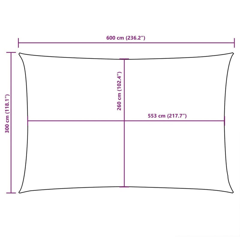 Parasole a Vela in Tessuto Oxford 3×6 m Arancione - Image 136 of 250