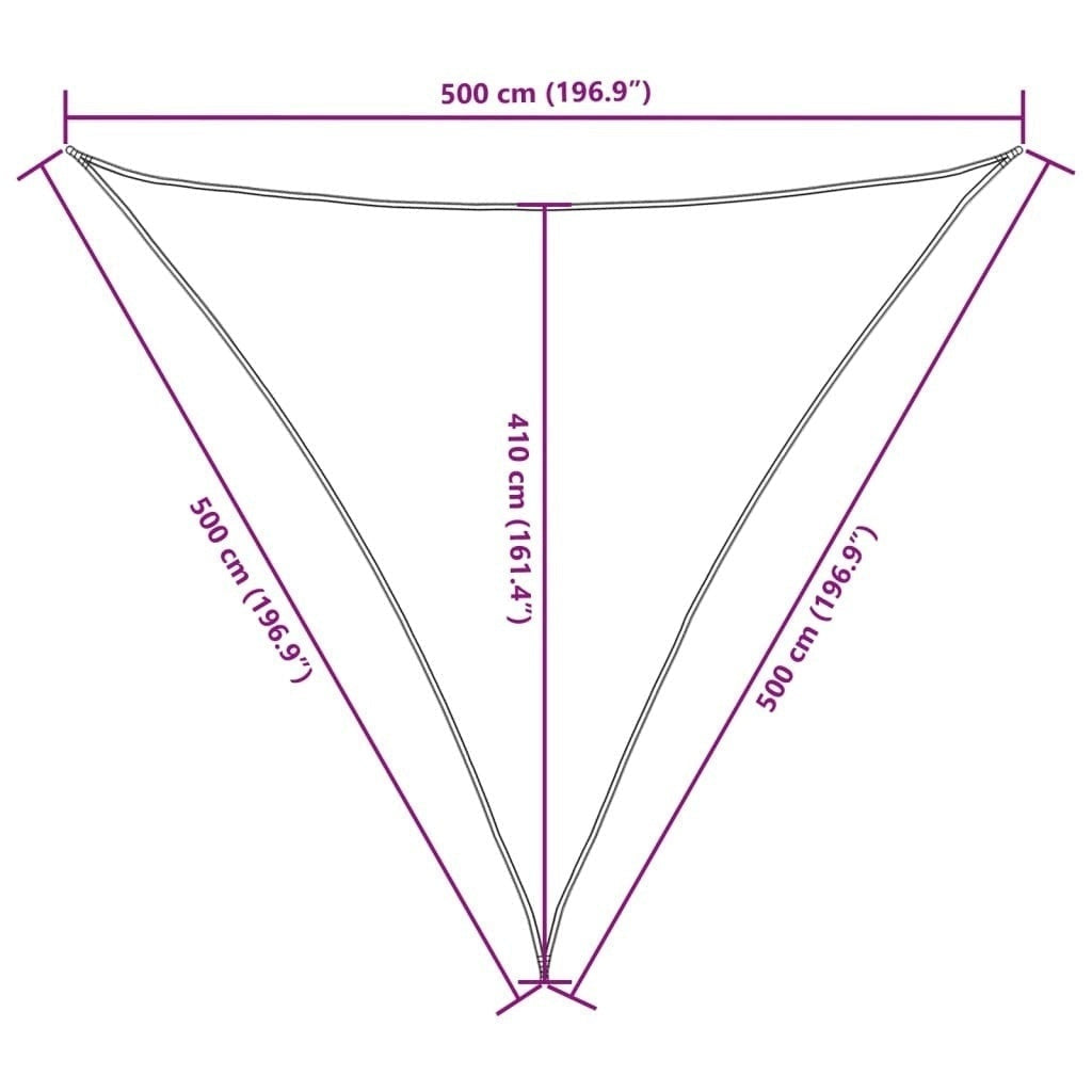 Parasole a Vela Oxford Triangolare 5×5×5 m Nero - Image 94 of 250