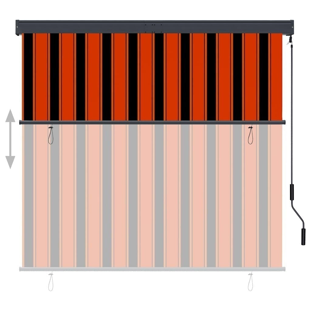 Tenda a Rullo per Esterni con Rivestimento PA 160×250 cm Arancione e Marrone - Image 155 of 250