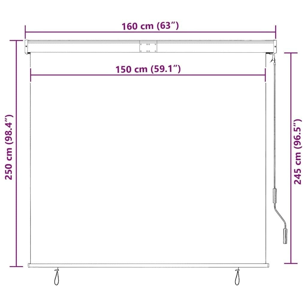 Tenda a Rullo per Esterni con Rivestimento PA 160×250 cm Arancione e Marrone - Image 177 of 250