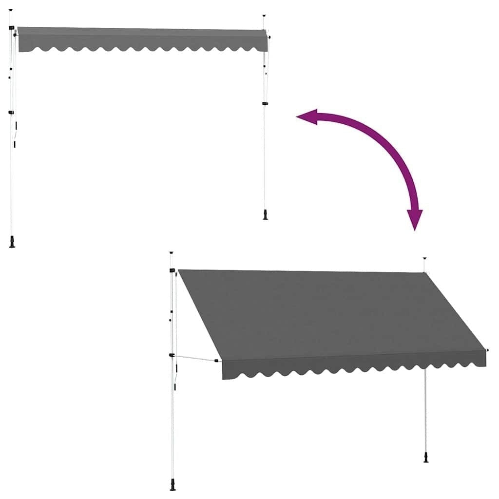 Tenda da Sole Retrattile Manuale 400 cm Antracite - Image 163 of 250