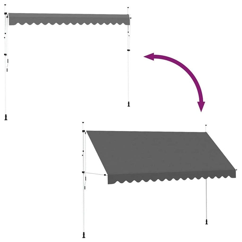 Tenda da Sole Retrattile Manuale 400 cm Antracite - Image 163 of 250