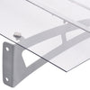vidaXL Door Canopy, 150x90 cm, PET and Steel, Silver and Transparent - Image 157 of 228