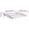 vidaXL Door Canopy, 150x90 cm, PET and Steel, Silver and Transparent - Image 158 of 228