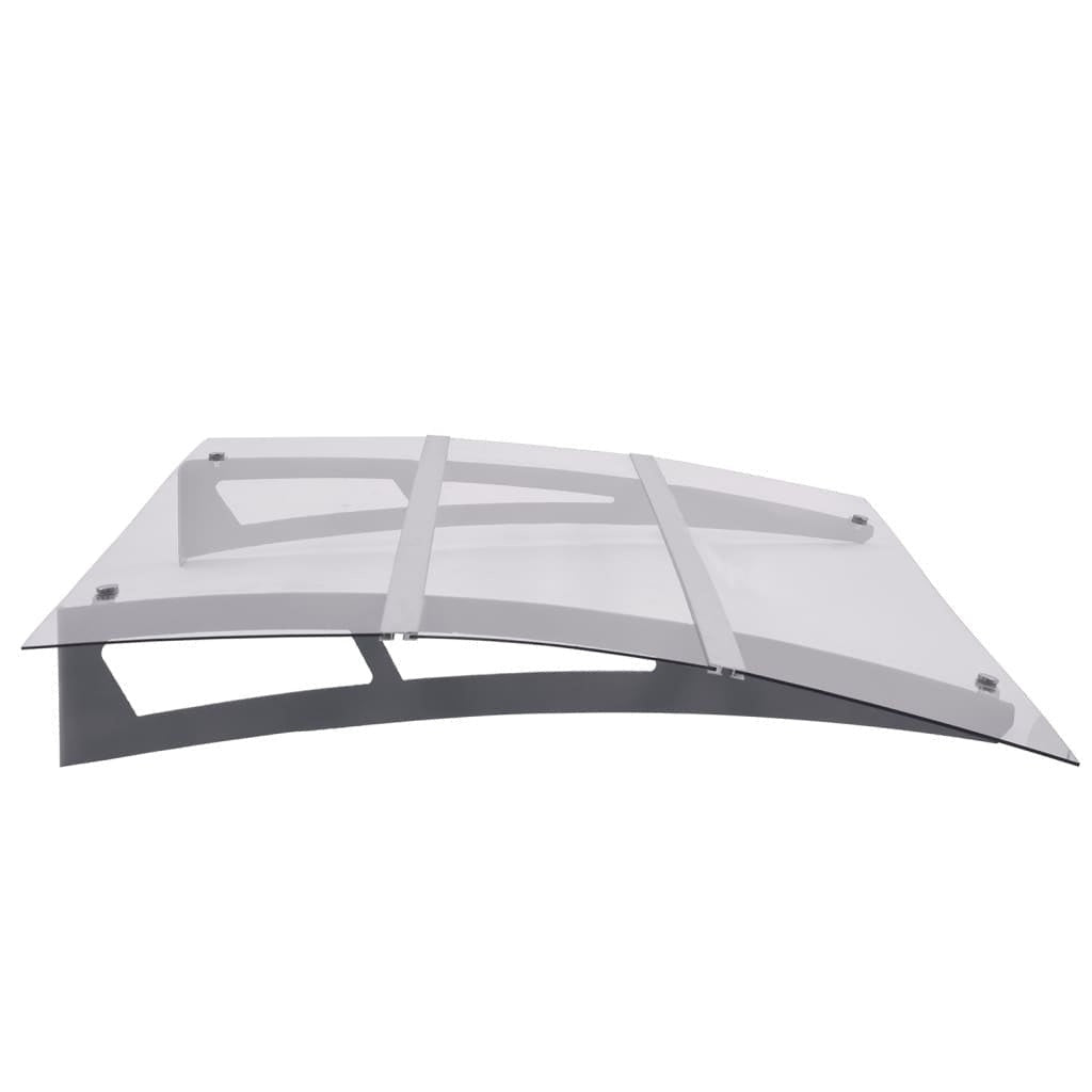 vidaXL Door Canopy, 150x90 cm, PET and Steel, Silver and Transparent - Image 161 of 228