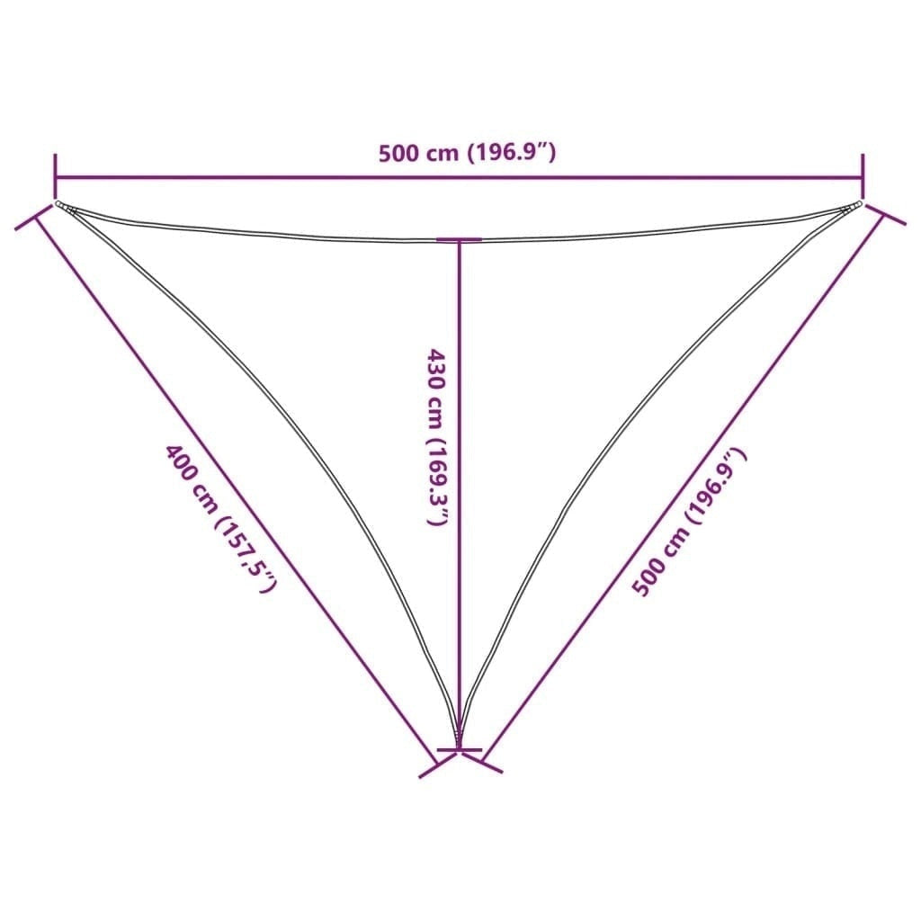 Parasole a Vela Oxford Triangolare 4×5×5 m Verde Scuro - Image 139 of 250