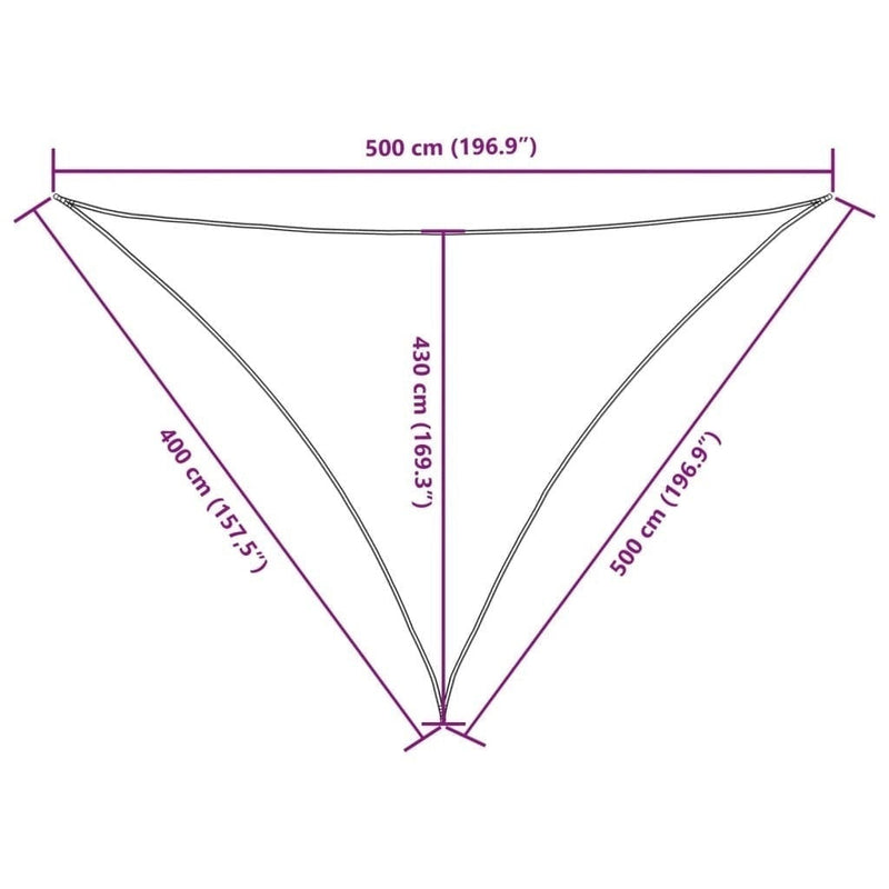 Parasole a Vela Oxford Triangolare 4×5×5 m Verde Scuro - Image 139 of 250