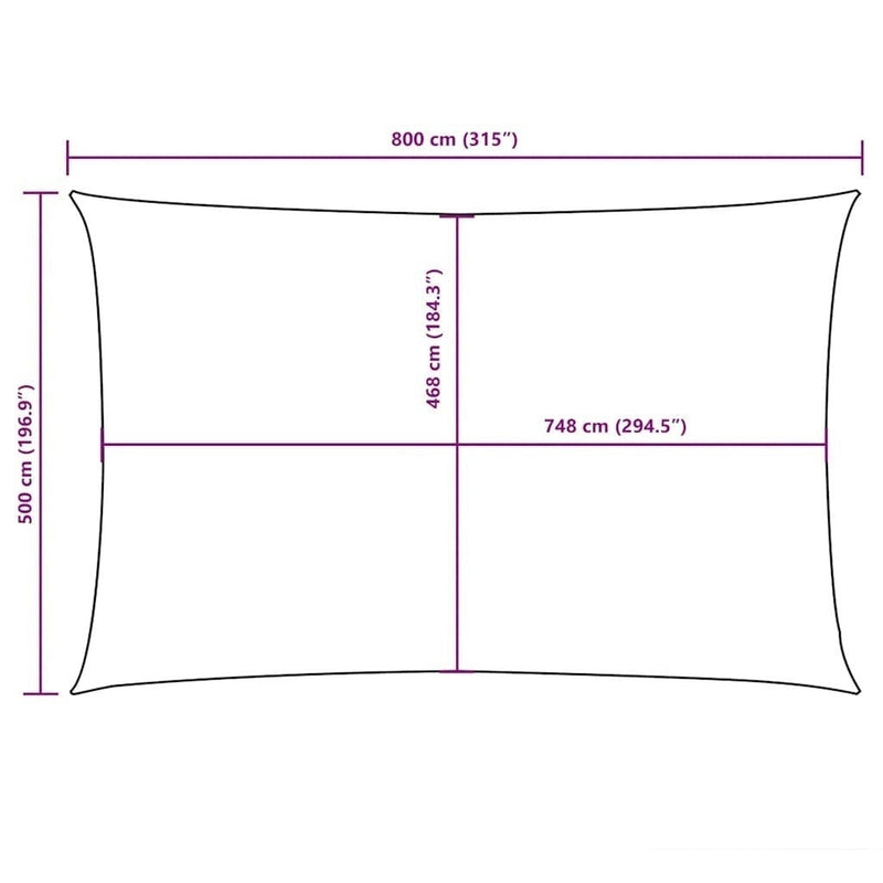 Parasole a Vela Oxford con Rivestimento in PU Rettangolare 5×8 m Antracite - Image 160 of 250