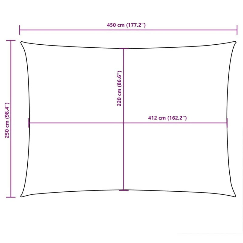 Parasole Vela Oxford Rettangolare 2,5×4,5 m Blu - Image 246 of 249