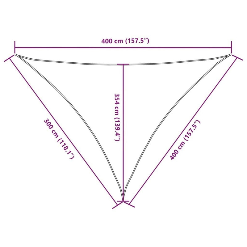 Parasole a Vela Triangolare in Tessuto Oxford Rivestito in PU 3×4×4 m Rosso - Image 244 of 250