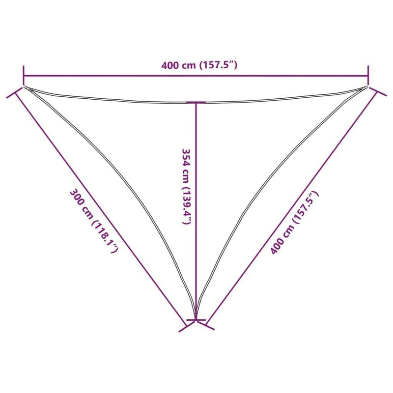 Parasole a Vela Triangolare in Tessuto Oxford Rivestito in PU 3×4×4 m Rosso - Image 248 of 250