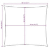 vidaXL Parasol de Vela Cuadrado de Lona Oxford 6x6 m Blanco - Image 130 of 249