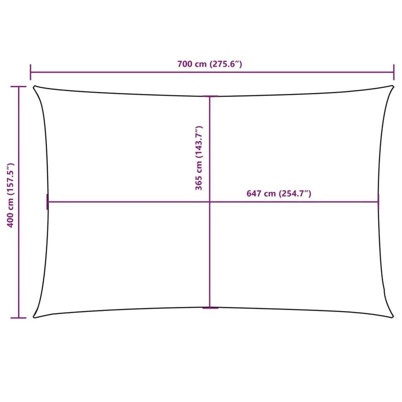 Parasole a Vela in Tessuto Oxford 4×7 m Rettangolare Blu - Image 218 of 250