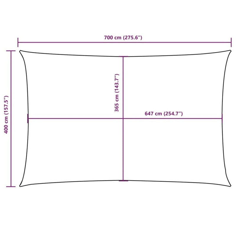 Parasole a Vela in Tessuto Oxford 4×7 m Rettangolare Blu - Image 220 of 250