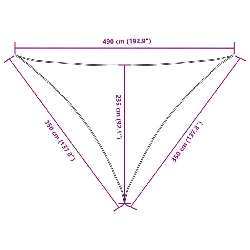 Parasole a Vela Oxford Triangolare 3,5×3,5×4,9 m Blu - Image 223 of 250