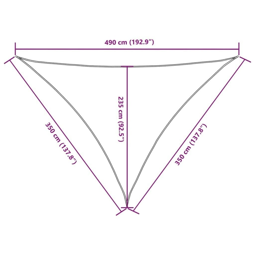 Parasole a Vela Oxford Triangolare 3,5×3,5×4,9 m Blu - Image 234 of 250