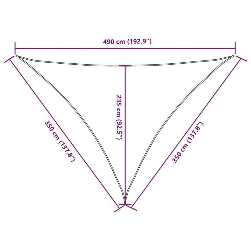 Parasole a Vela Oxford Triangolare 3,5×3,5×4,9 m Blu - Image 234 of 250