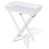 Tavolino Laterale con Vassoio Removibile Altezza 72,5 cm Bianco - Image 101 of 250