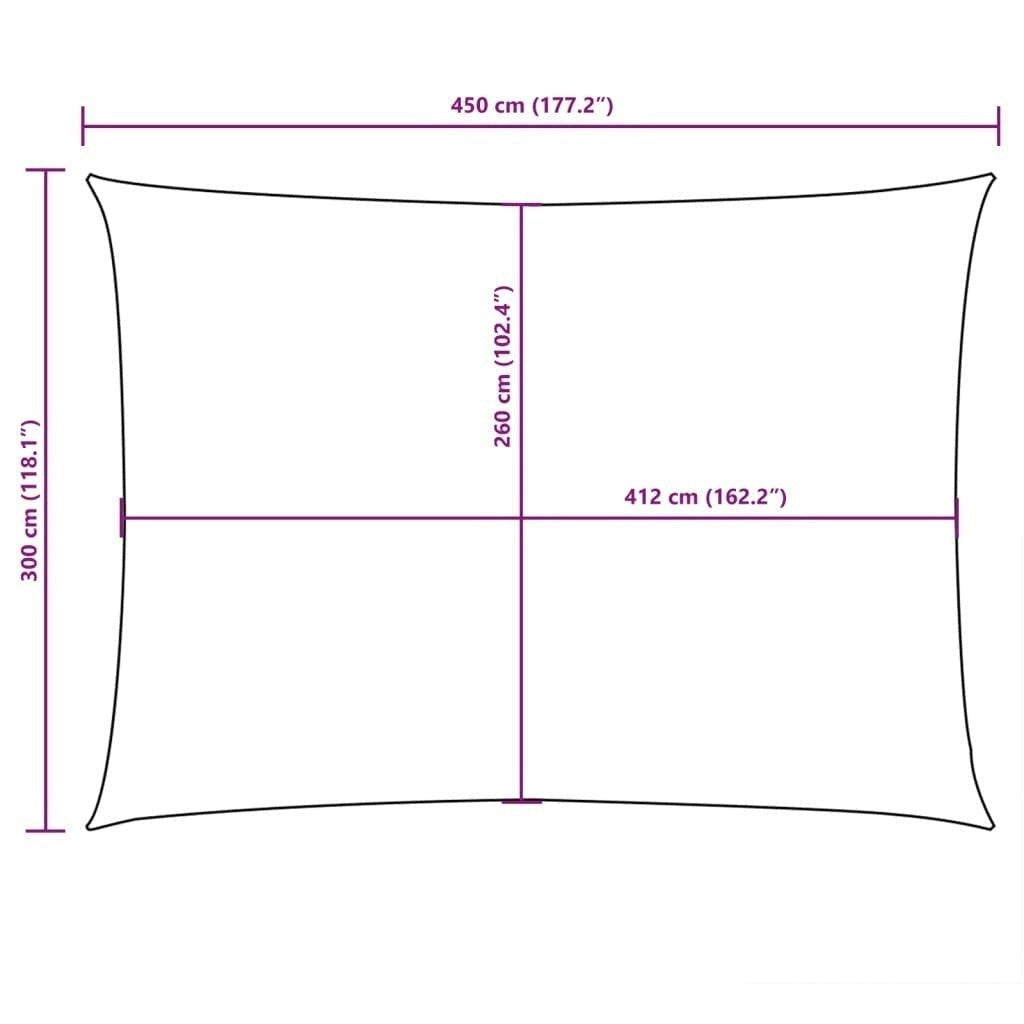 vidaXL Oxford Fabric Sail Shade 3 x 4.5 m Taupe Gray - Image 160 of 250