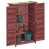 vidaXL Solid Pine Wood Garden Shed 83x57x140 cm Moka - Image 178 of 250