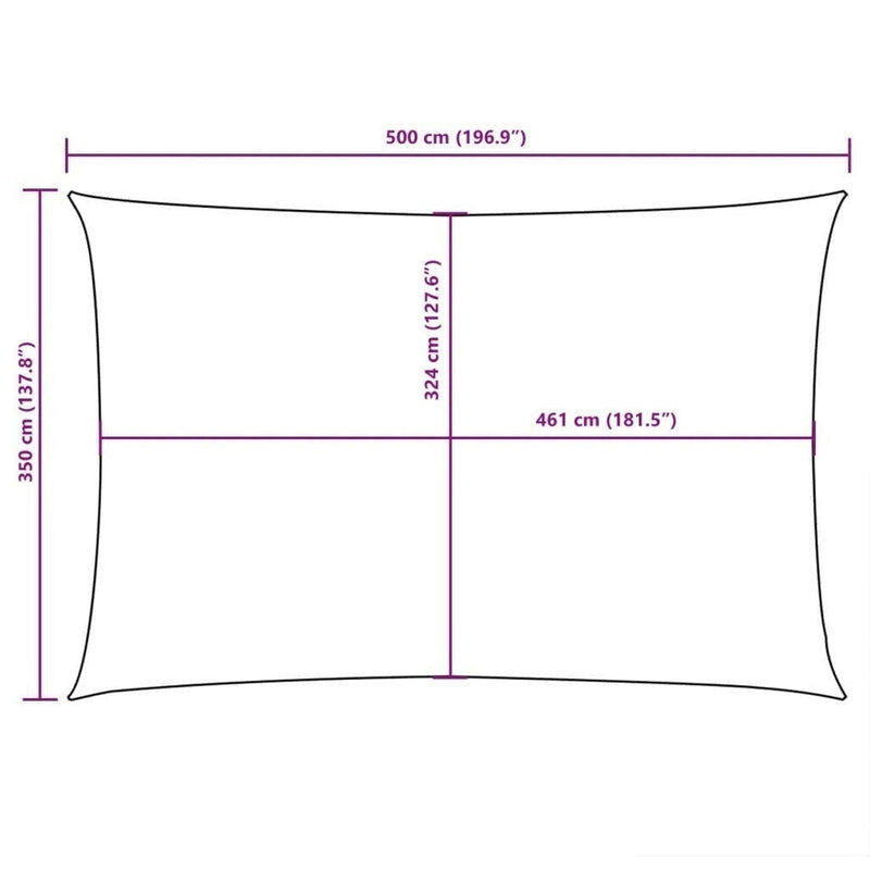 Toldo Vela Rectangular vidaXL de Tejido Oxford Revestido de PU 3,5x5 m Marrón - Image 140 of 222